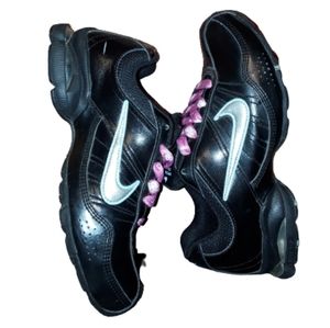 Nike Air Womens Size 6 Training Running Shoe Silver/Black 366650-003